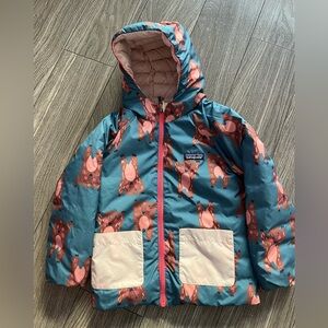 Patagonia reversible bear print down hoody